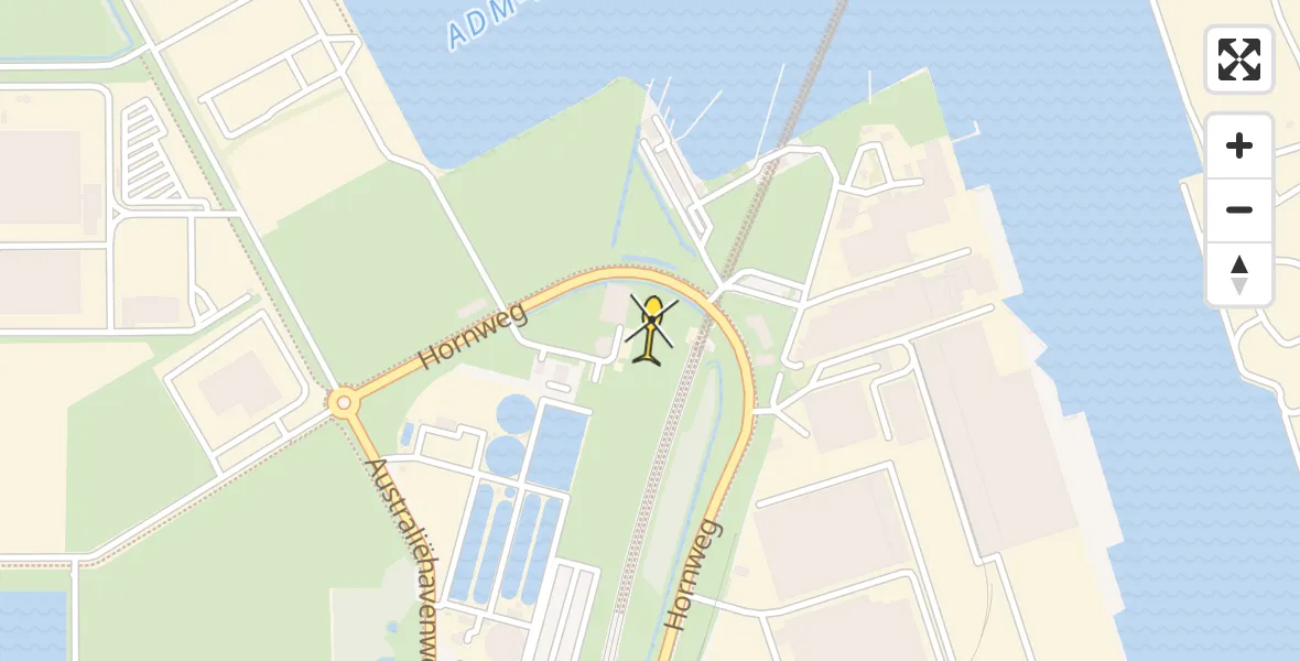 Routekaart van de vlucht: Lifeliner 1 naar Amsterdam Heliport