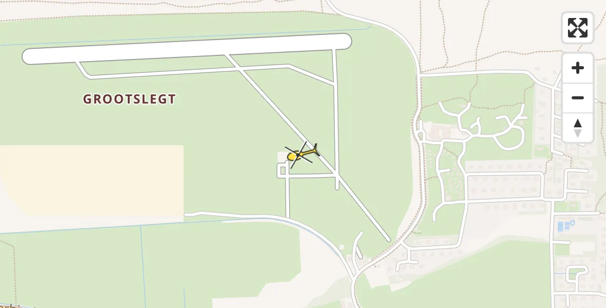 Routekaart van de vlucht: Ambulanceheli naar Ameland Airport Ballum