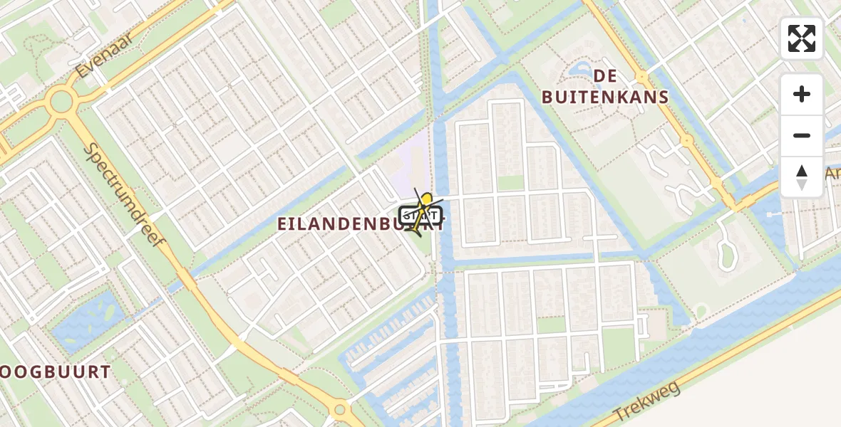 Routekaart van de vlucht: Lifeliner 1 naar Almere, Maldivenweg