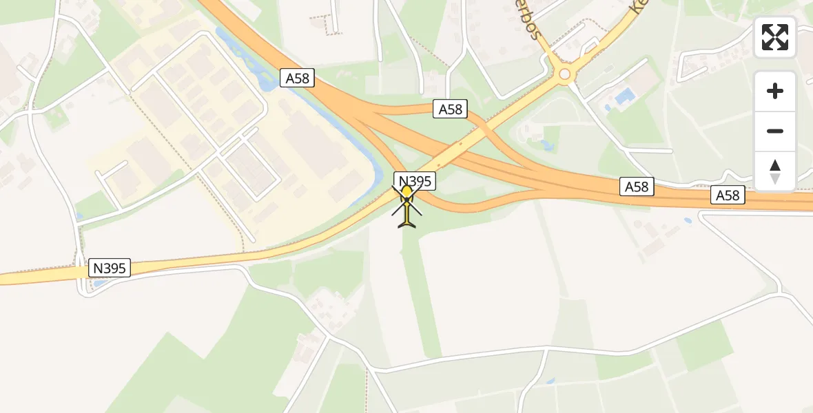 Routekaart van de vlucht: Lifeliner 3 naar Oirschot