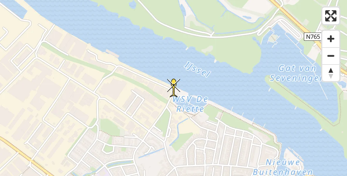 Routekaart van de vlucht: Lifeliner 4 naar Kampen