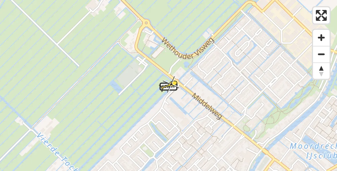 Routekaart van de vlucht: Lifeliner 2 naar Moordrecht, Schuddebeurslaan