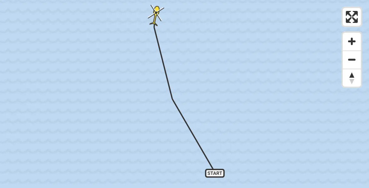 Routekaart van de vlucht: Kustwachthelikopter naar 