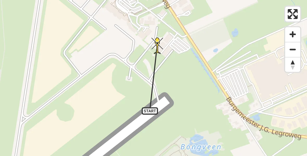 Routekaart van de vlucht: Lifeliner 4 naar Groningen Airport Eelde, Machlaan