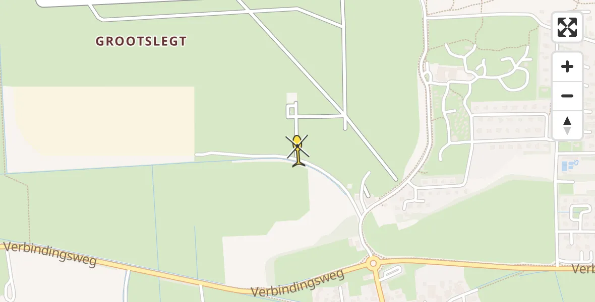 Routekaart van de vlucht: Ambulanceheli naar Ameland Airport Ballum