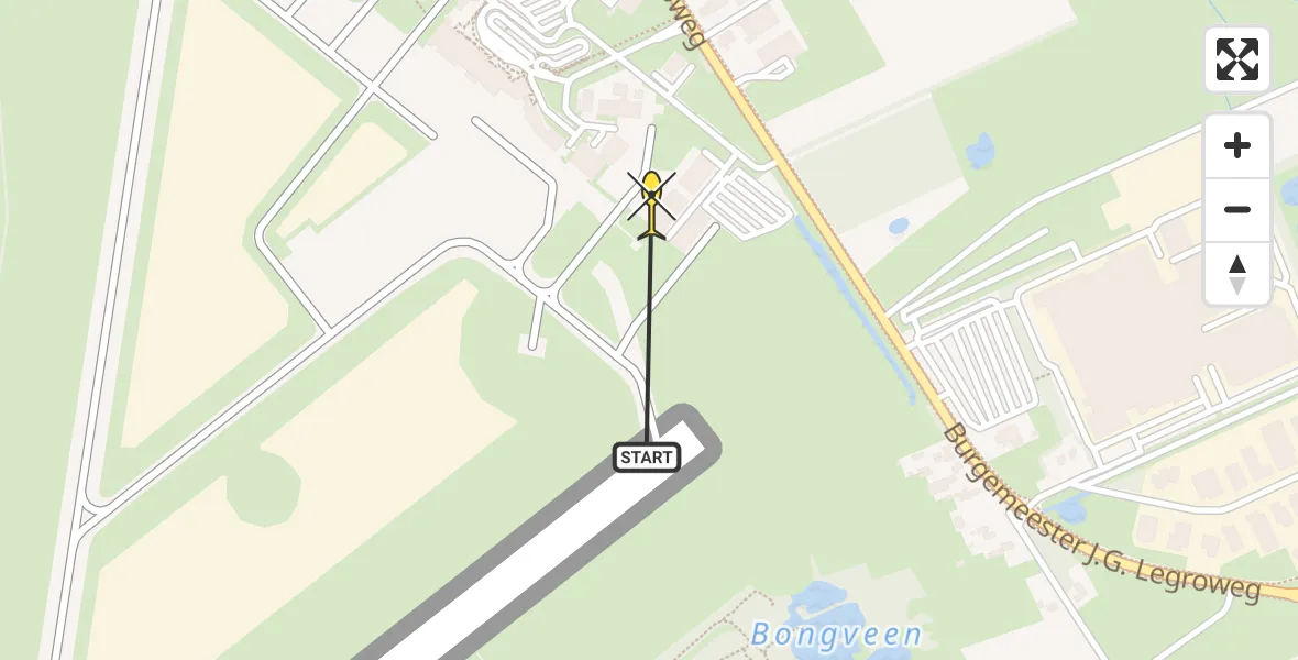 Routekaart van de vlucht: Lifeliner 4 naar Groningen Airport Eelde, Machlaan