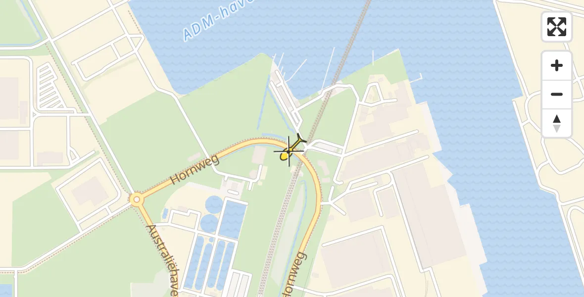 Routekaart van de vlucht: Lifeliner 1 naar Amsterdam Heliport