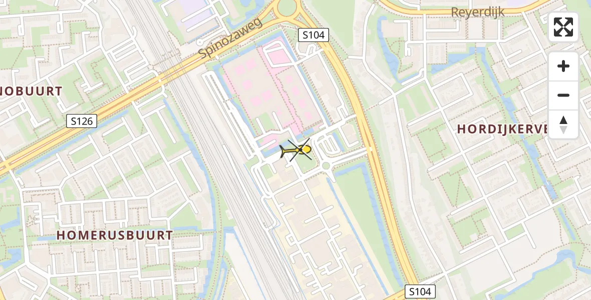 Routekaart van de vlucht: Lifeliner 2 naar Rotterdam