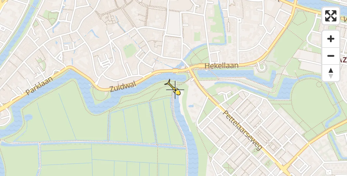 Routekaart van de vlucht: Lifeliner 3 naar 's-Hertogenbosch