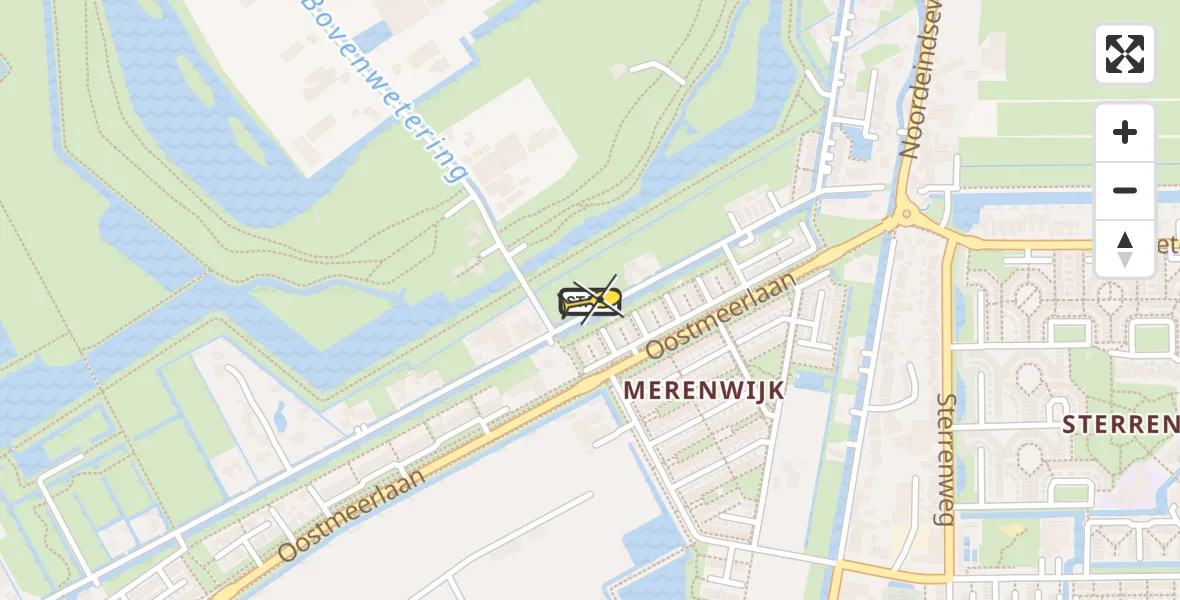 Routekaart van de vlucht: Lifeliner 2 naar Berkel en Rodenrijs, IJmeerstraat