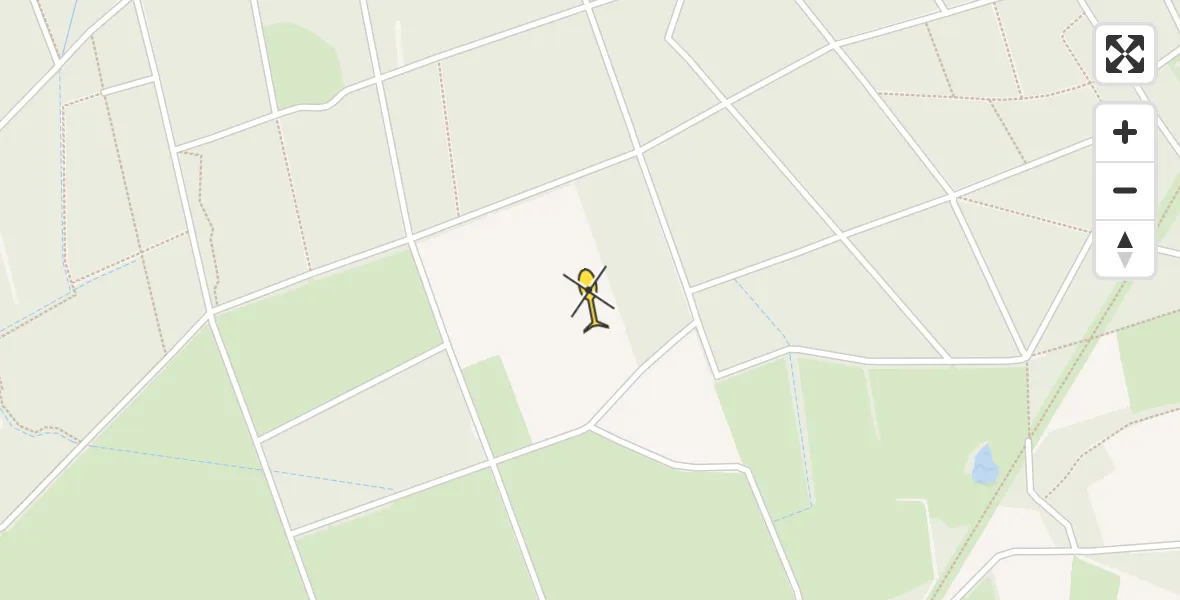 Routekaart van de vlucht: Politiehelikopter naar Heeze