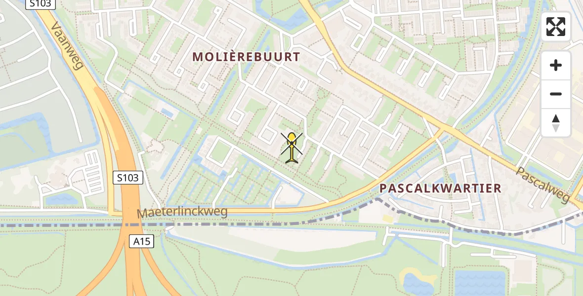 Routekaart van de vlucht: Lifeliner 2 naar Rotterdam