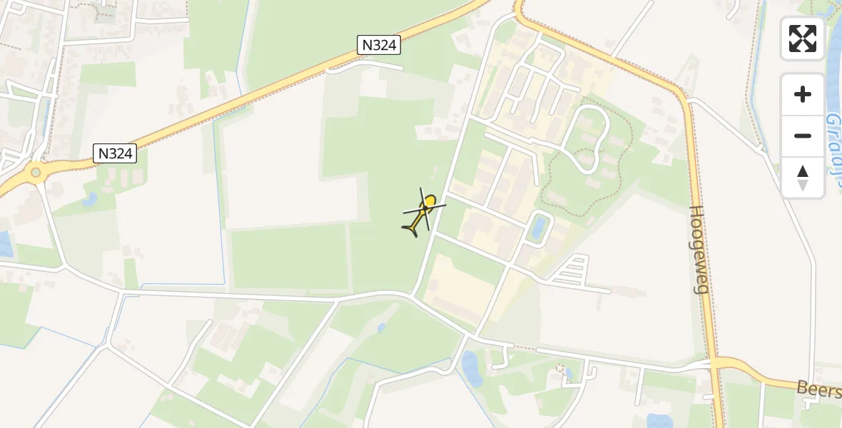 Routekaart van de vlucht: Lifeliner 3 naar Velp