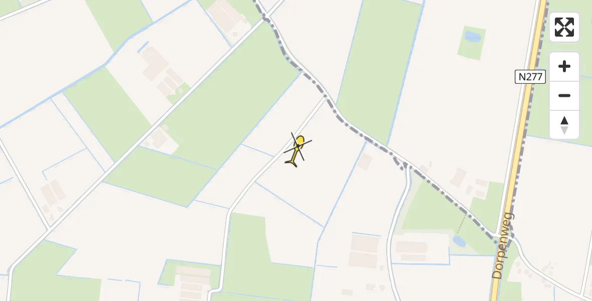 Routekaart van de vlucht: Lifeliner 3 naar Schaijk