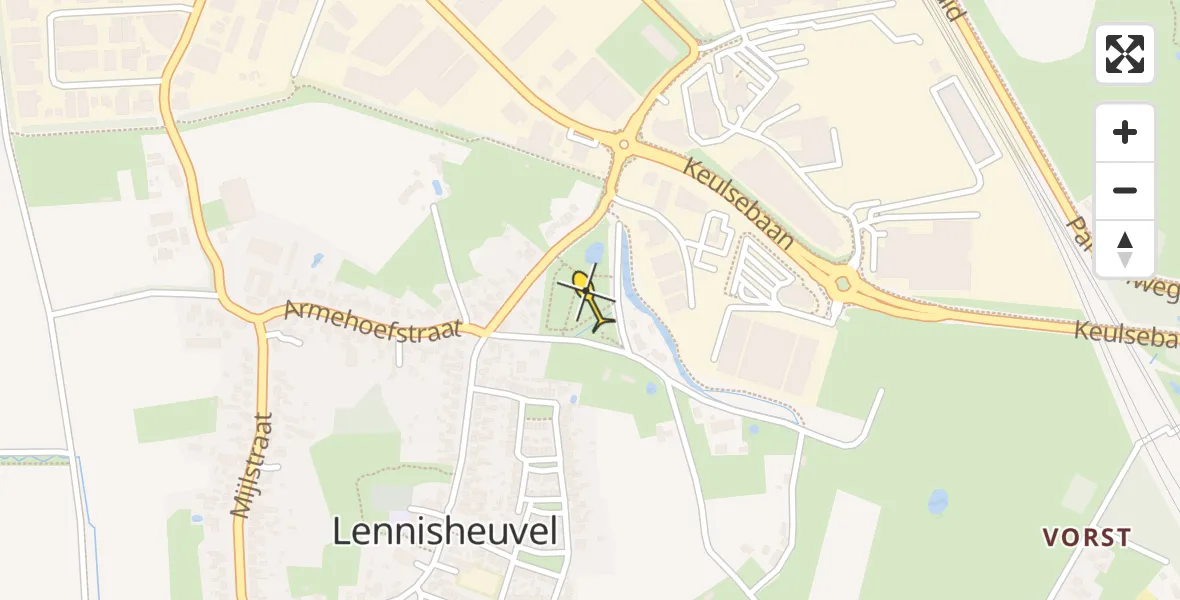 Routekaart van de vlucht: Lifeliner 2 naar Boxtel