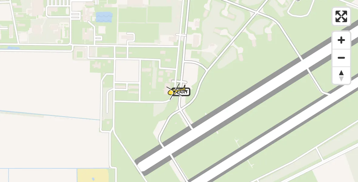 Routekaart van de vlucht: Politiehelikopter naar Vliegbasis Volkel, Zeelandsedijk