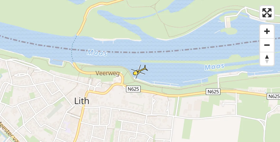 Routekaart van de vlucht: Lifeliner 2 naar Lith