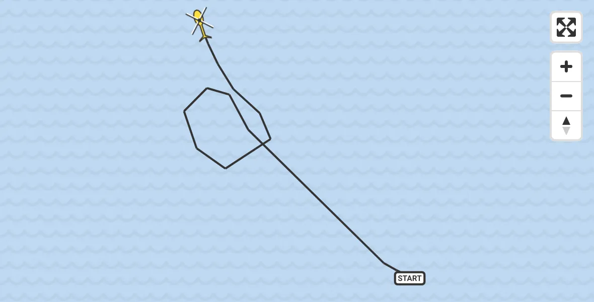 Routekaart van de vlucht: Kustwachthelikopter naar 