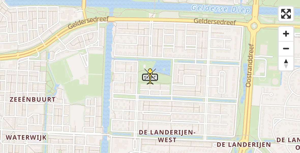 Routekaart van de vlucht: Lifeliner 1 naar Lelystad, Wedderborg