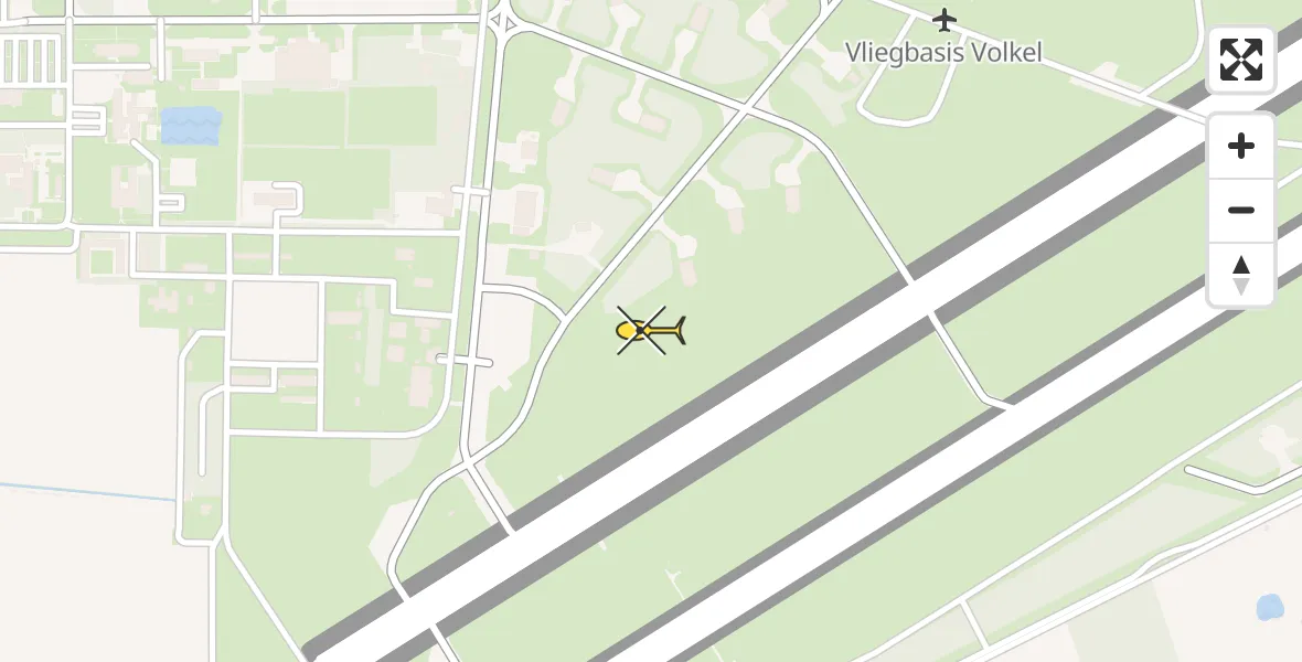 Routekaart van de vlucht: Lifeliner 3 naar Vliegbasis Volkel
