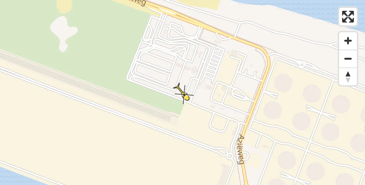 Routekaart van de vlucht: Lifeliner 2 naar Maasvlakte