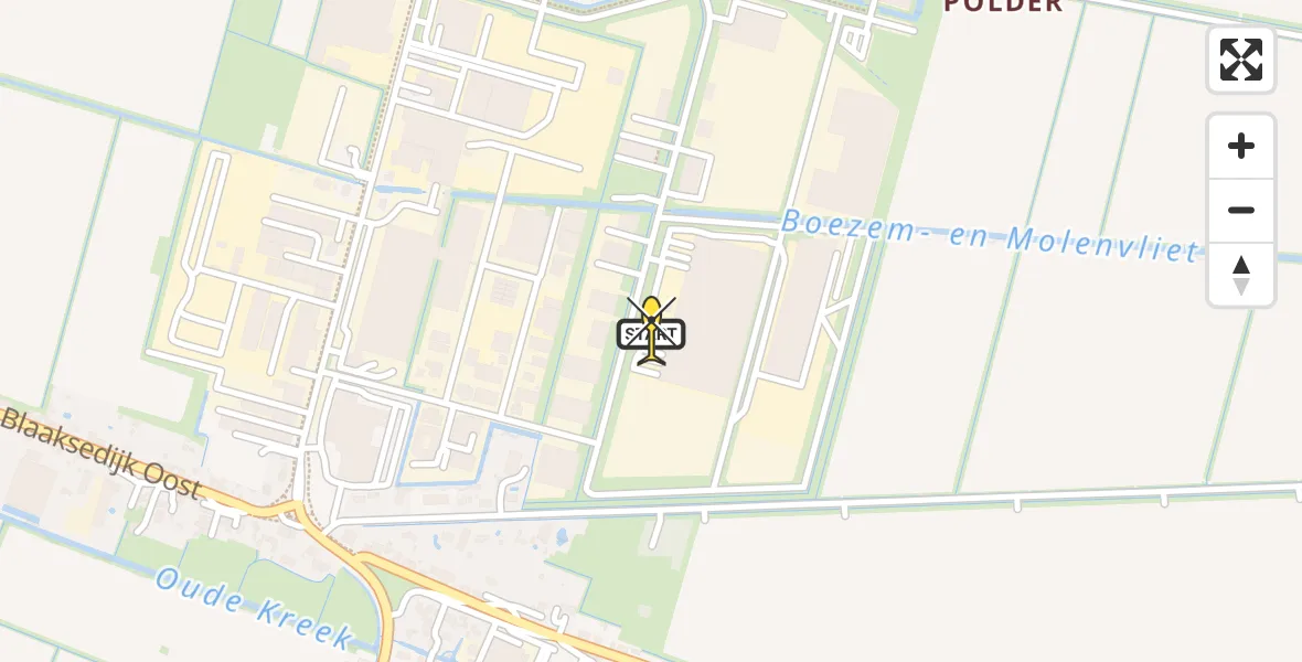 Routekaart van de vlucht: Lifeliner 2 naar Heinenoord, Sikkel