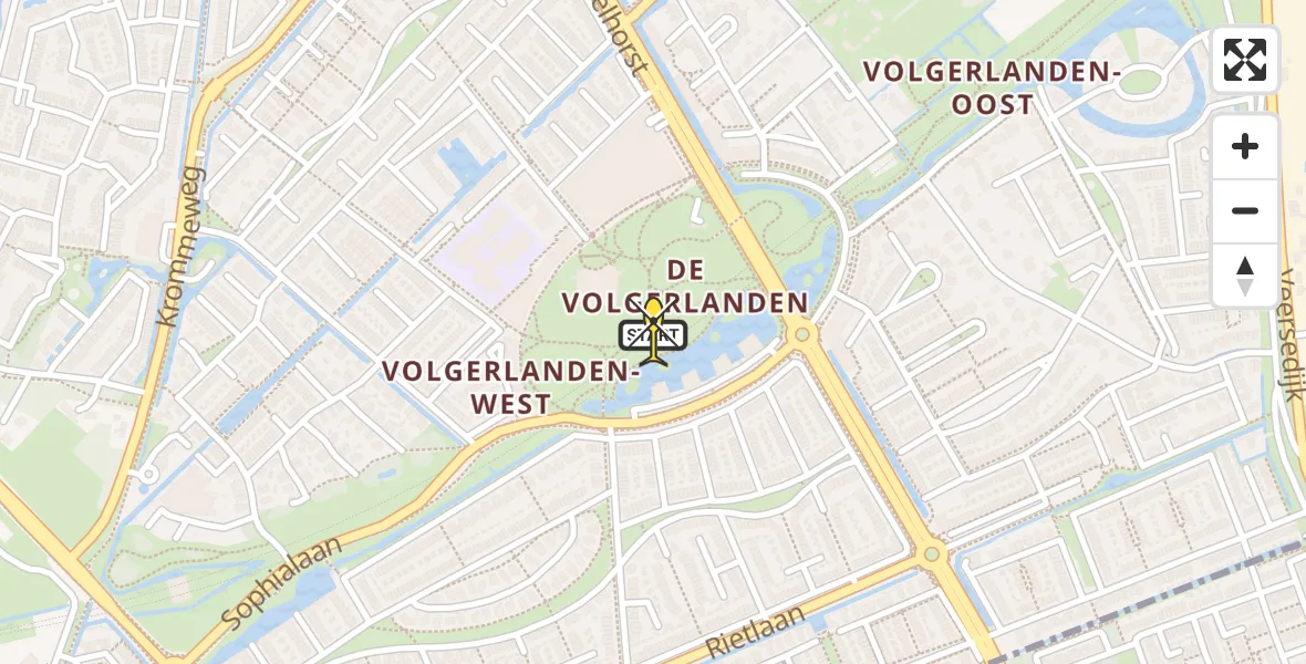 Routekaart van de vlucht: Lifeliner 2 naar Hendrik-Ido-Ambacht, Sophiapark-West