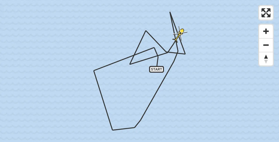 Routekaart van de vlucht: Kustwachthelikopter naar 