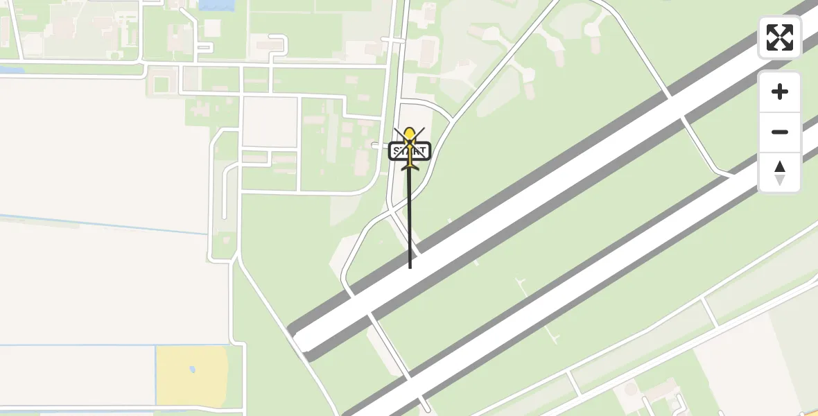 Routekaart van de vlucht: Lifeliner 3 naar Vliegbasis Volkel, Zeelandsedijk