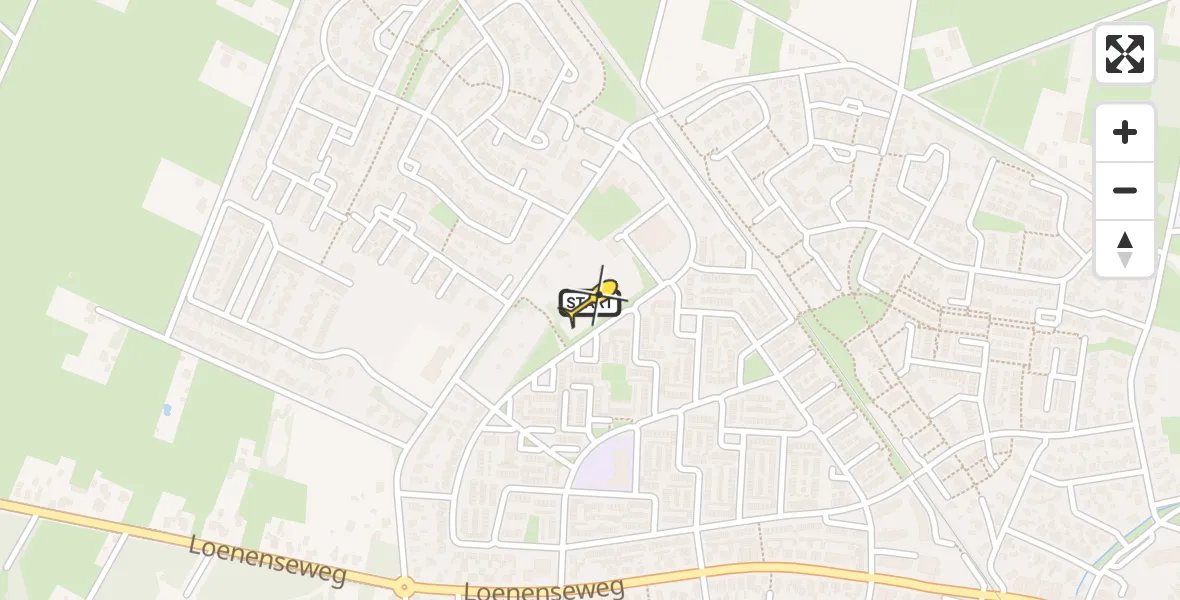 Routekaart van de vlucht: Lifeliner 3 naar Eerbeek, Händelstraat