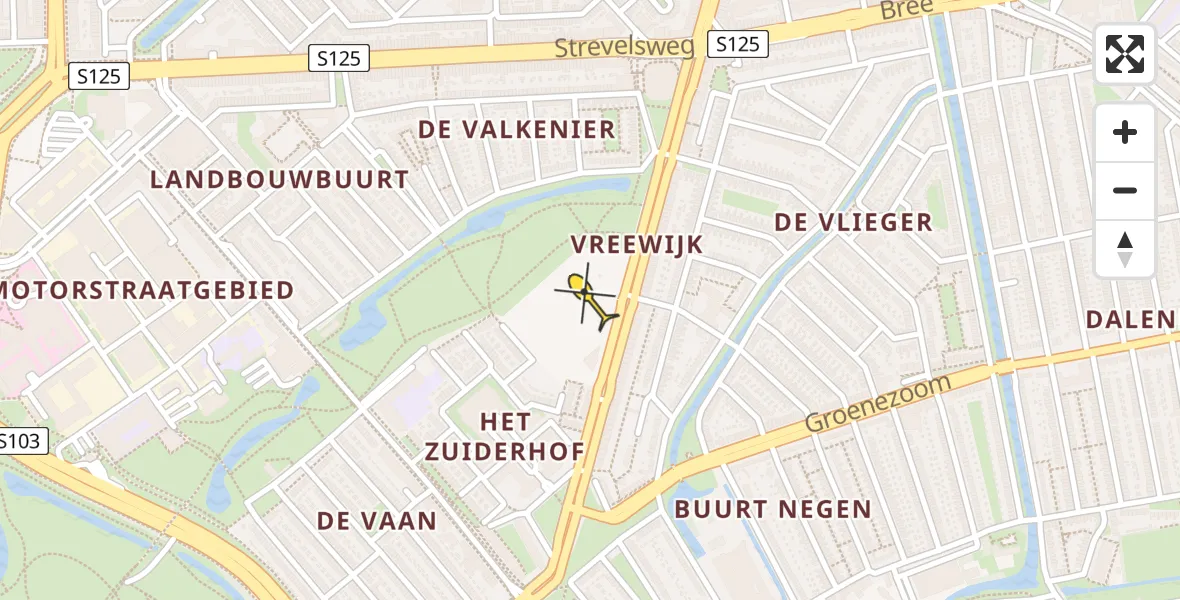 Routekaart van de vlucht: Lifeliner 2 naar Rotterdam