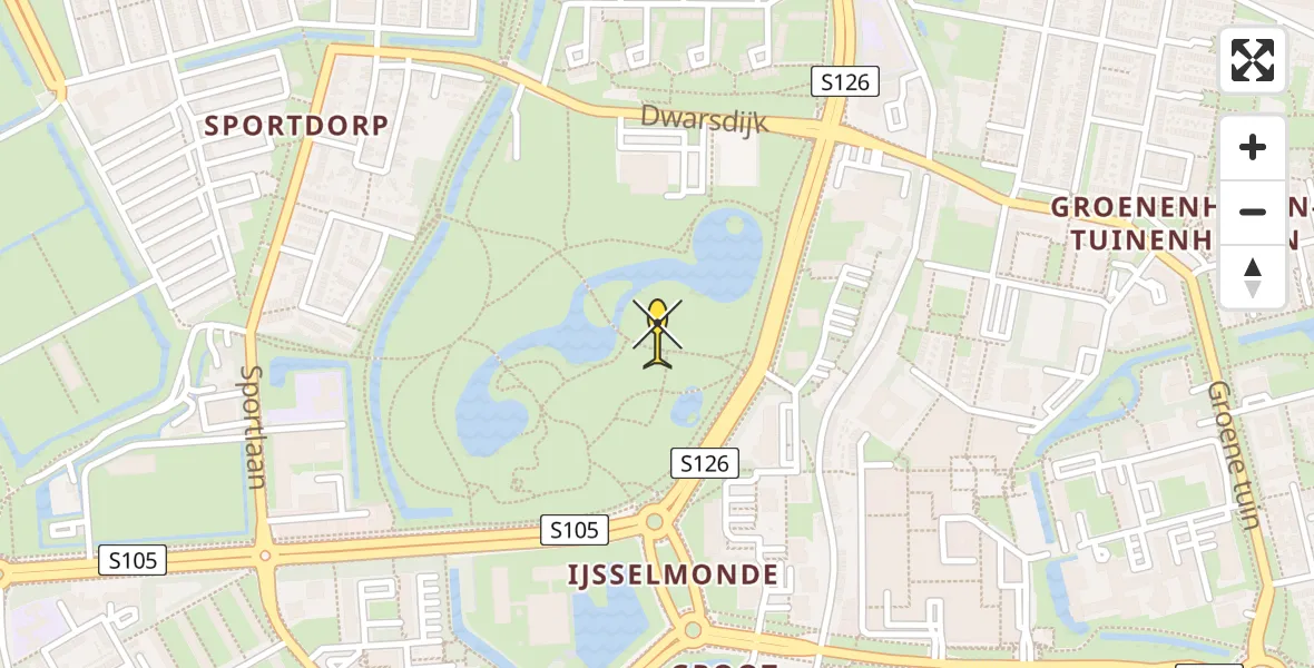 Routekaart van de vlucht: Lifeliner 2 naar Rotterdam