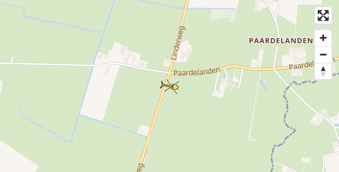 Routekaart van de vlucht: Lifeliner 4 naar Linde