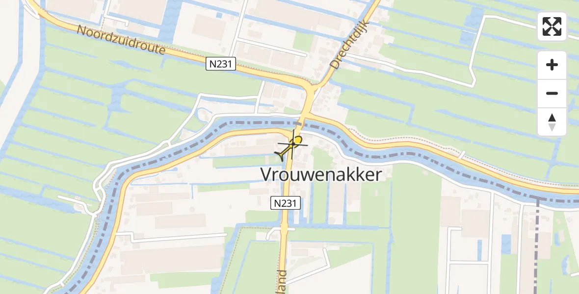 Routekaart van de vlucht: Lifeliner 1 naar Vrouwenakker
