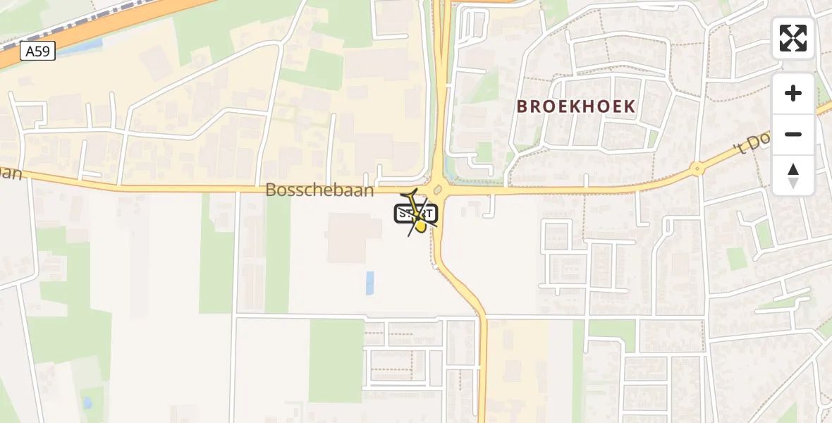 Routekaart van de vlucht: Lifeliner 3 naar Heesch, Bosschebaan