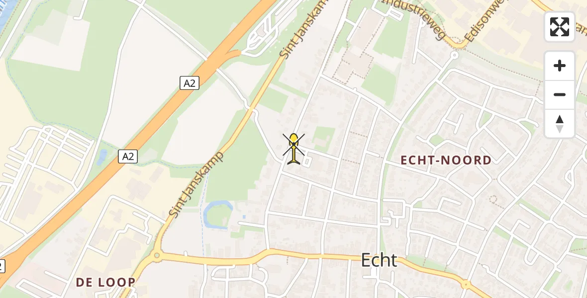 Routekaart van de vlucht: Lifeliner 3 naar Echt