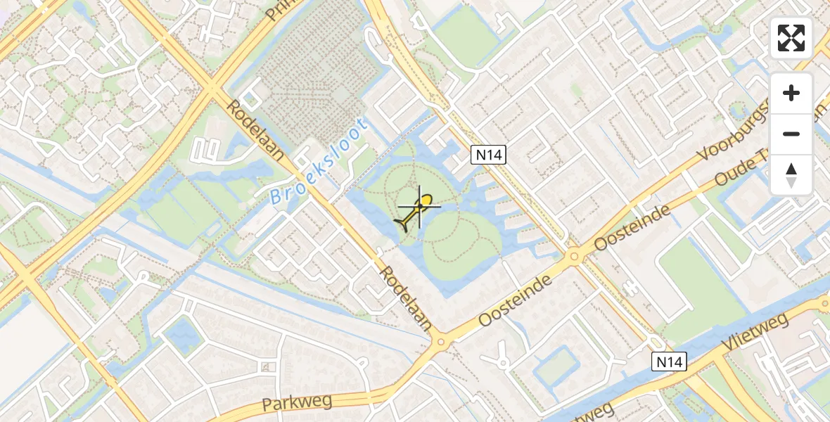 Routekaart van de vlucht: Lifeliner 2 naar Voorburg