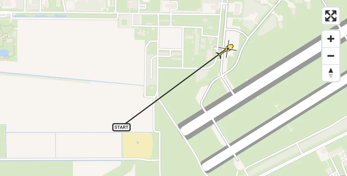 Routekaart van de vlucht: Lifeliner 3 naar Vliegbasis Volkel, Zeelandsedijk