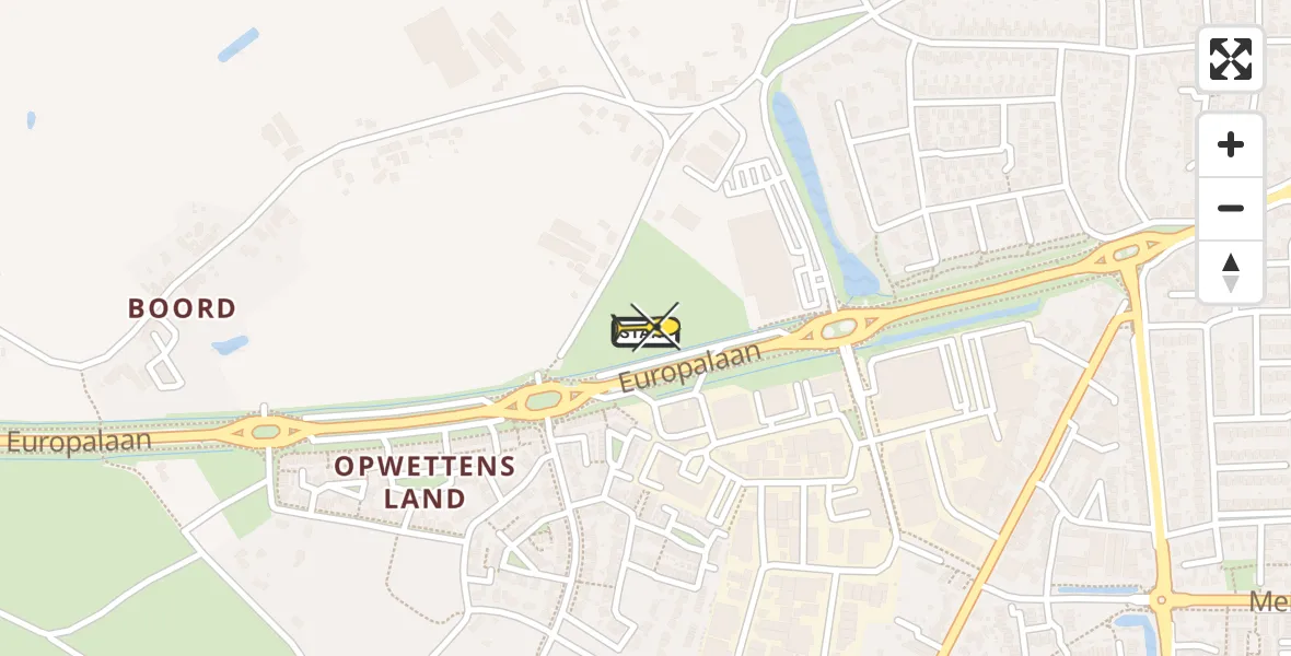 Routekaart van de vlucht: Lifeliner 3 naar Nuenen, Europalaan