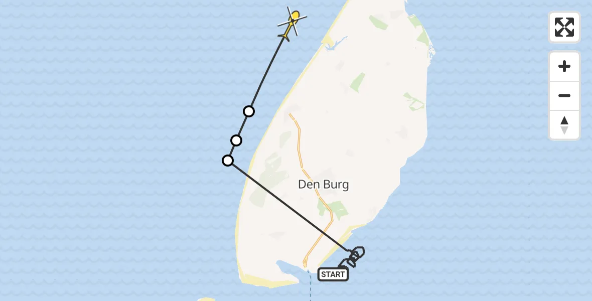 Routekaart van de vlucht: Politieheli naar 