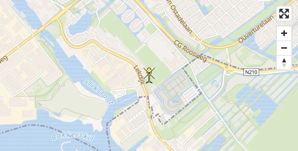 Routekaart van de vlucht: Lifeliner 2 naar Krimpen aan den IJssel