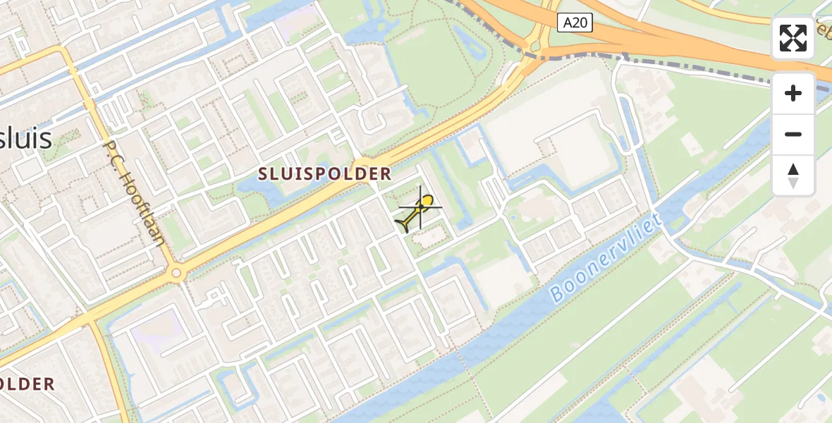 Routekaart van de vlucht: Lifeliner 2 naar Maassluis