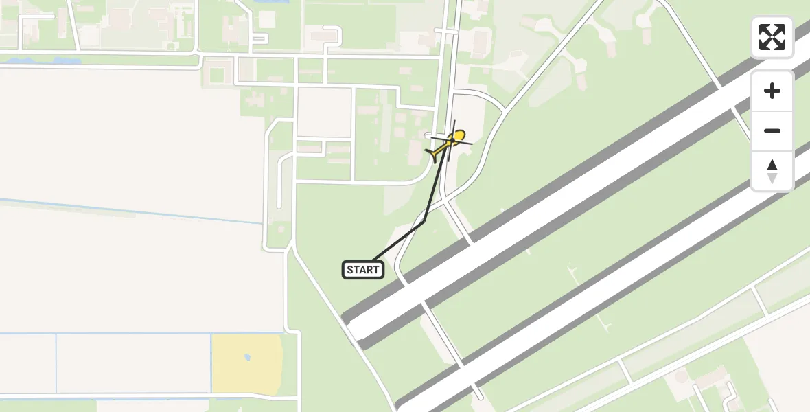 Routekaart van de vlucht: Lifeliner 3 naar Vliegbasis Volkel, Zeelandsedijk