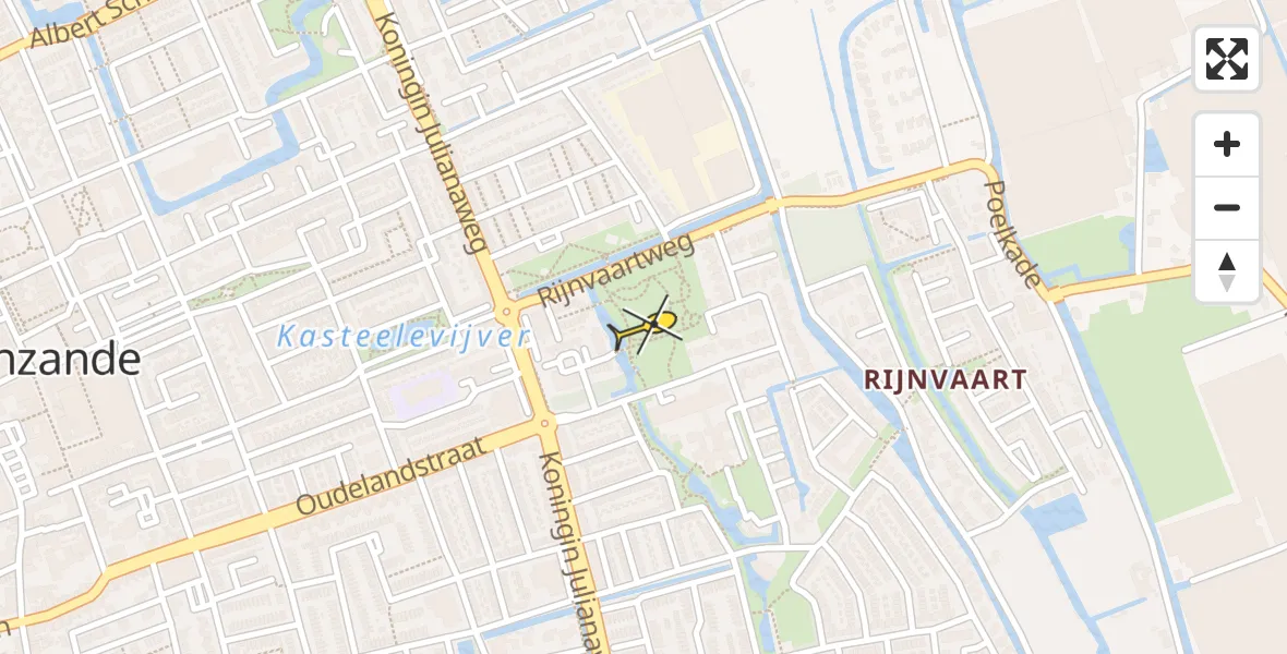 Routekaart van de vlucht: Lifeliner 2 naar 's-Gravenzande