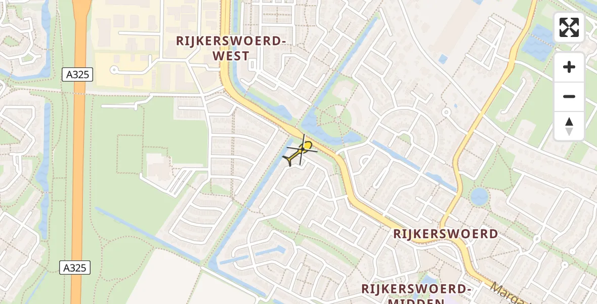 Routekaart van de vlucht: Lifeliner 3 naar Arnhem