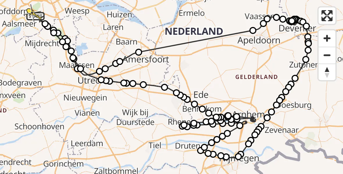 Routekaart van de vlucht: Politieheli naar Amstelveen, Spinnerij