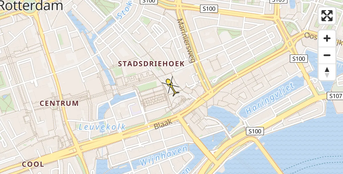 Routekaart van de vlucht: Lifeliner 2 naar Rotterdam