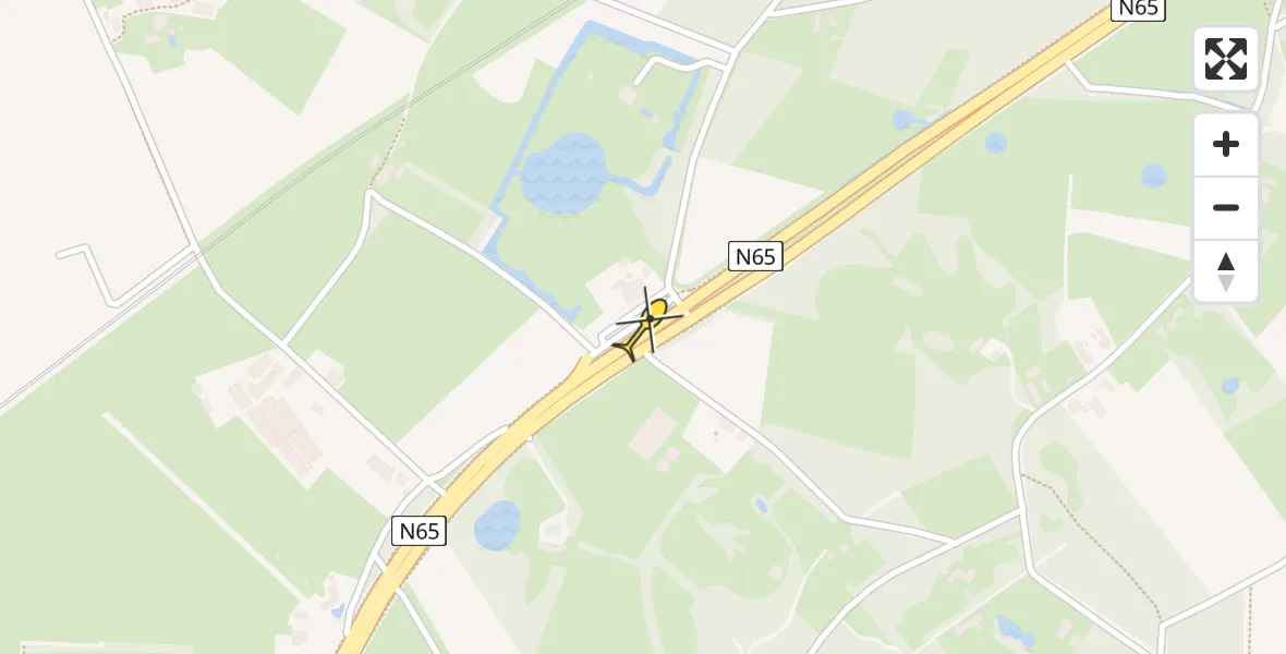 Routekaart van de vlucht: Lifeliner 3 naar Vught