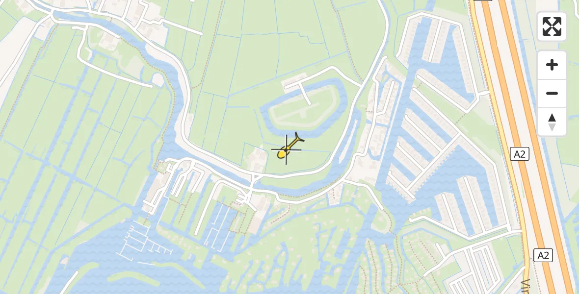 Routekaart van de vlucht: Lifeliner 1 naar Abcoude