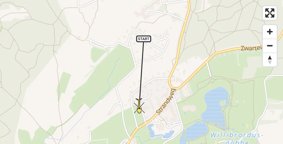 Routekaart van de vlucht: Ambulanceheli naar Nes, De Klonjes